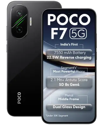 POCO F7 5G (Phantom Black, 256 GB)  (12 GB RAM)